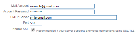Mail account example